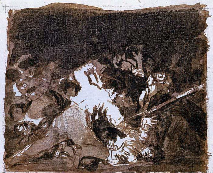 Francisco de goya y Lucientes War scene Norge oil painting art